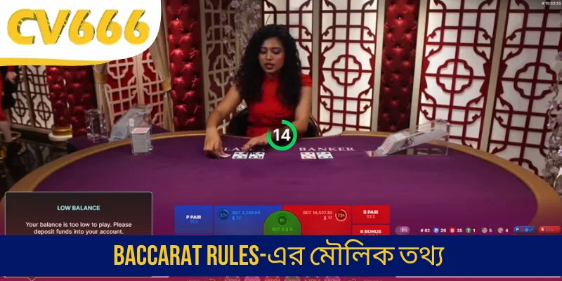 Baccarat Rules-এর মৌলিক তথ্য